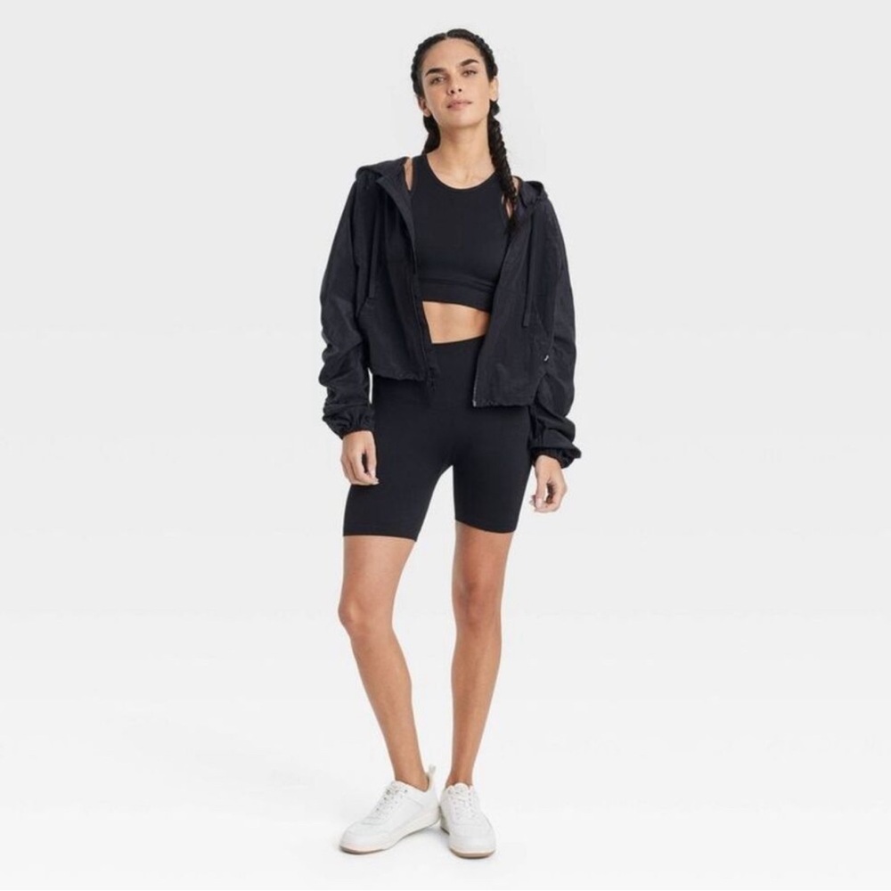 Joylab Packable Windbreaker Jacket - Black, Small - image 3